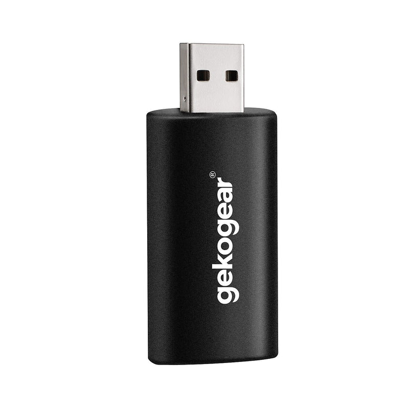 GekoGear Orbit A100 Wireless USB Dongle Compatible with Apple Carplay, Black