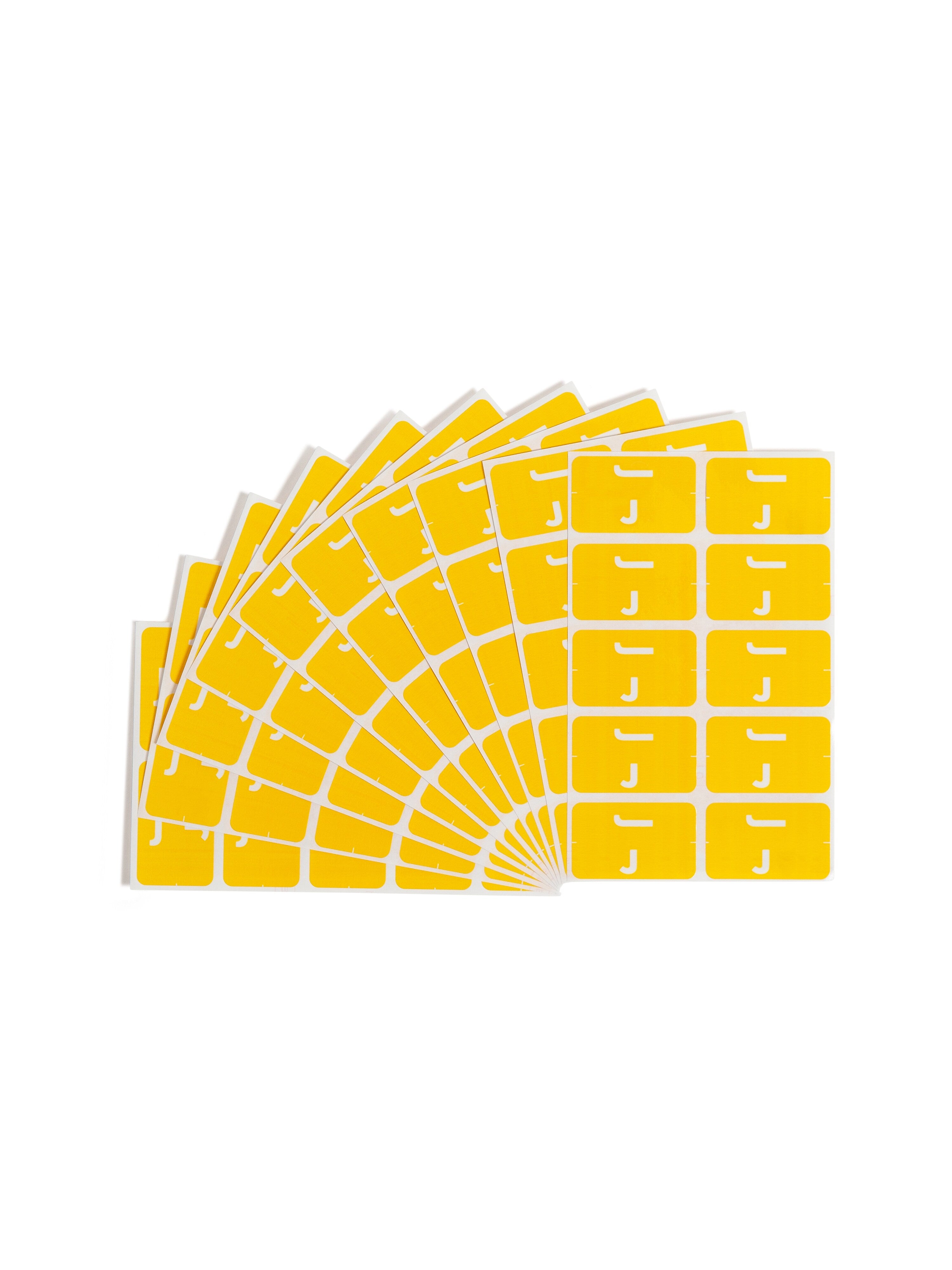Smead® AlphaZ ACCS Color-Coded Alphabetic Label, J, Yellow, 100 Labels per Pack (67180)