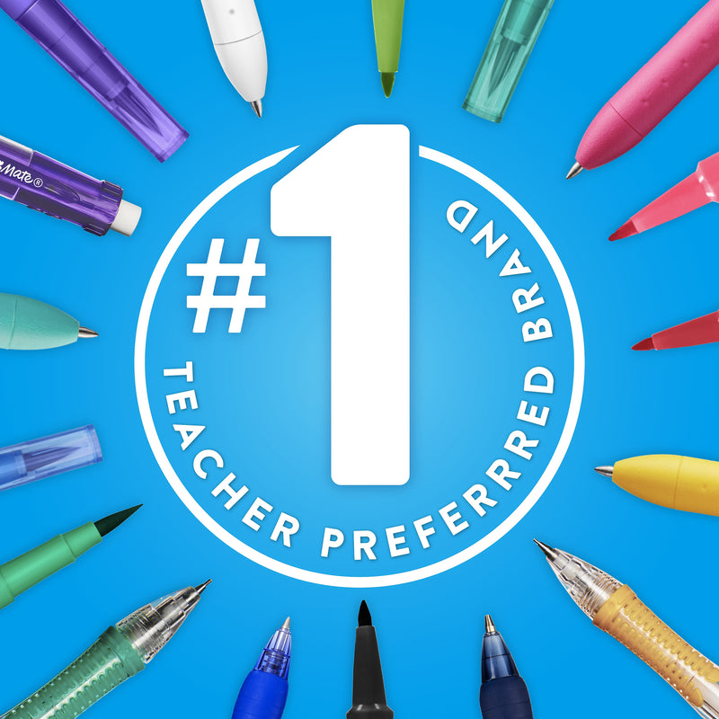 Paper Mate Flair Felt Pen, Medium Point, 0.7mm, Purple Ink, Dozen (8450152)