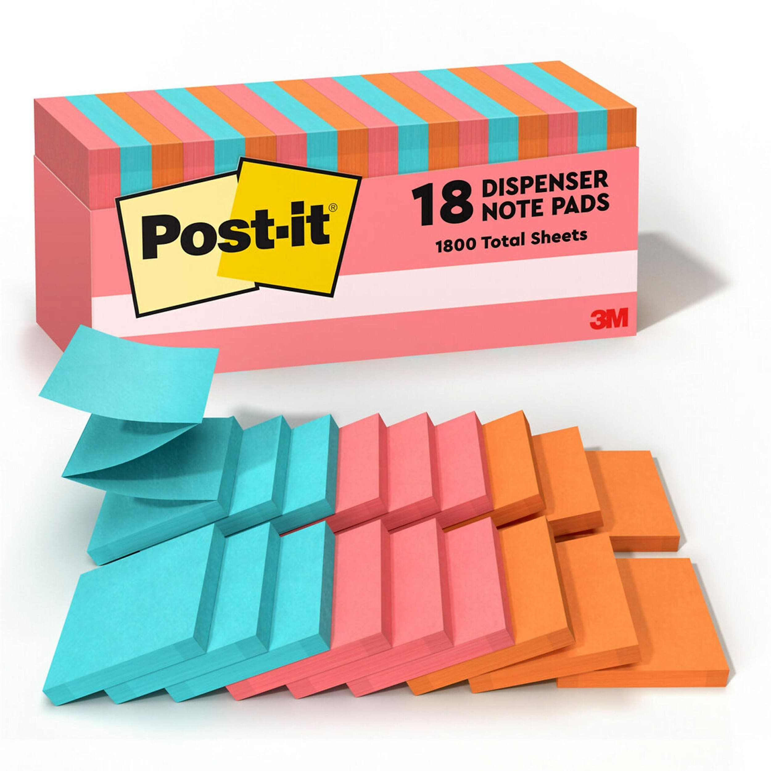 Post-it Pop-up Notes, 3" x 3", Poptimistic Collection, 100 Sheet/Pad, 18 Pads/Pack (R33018CTCP)