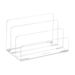 Mind Reader 3-Compartment Acrylic Desk Organizer, Clear (ASORT3-CLR)