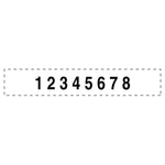 Professional Self-Inking Numberer, Eight Bands/Digits, Type Size: 2, Black