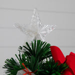 Nearly Natural 24-in Pre-Lit Fiber Optic Classic Star Topped Artificial Christmas Tree with Decorative Planter (T4751)