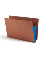 Smead Recycled Reinforced File Pocket, 3" Expansion, Legal Size, Blue, 10/Box (74679)