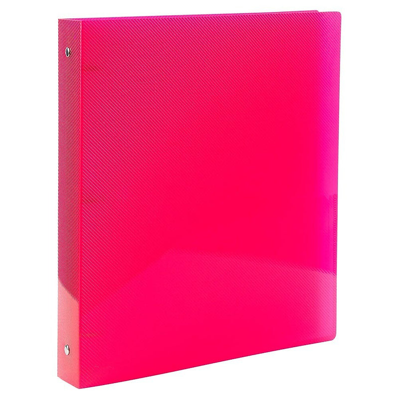 JAM Paper 1" 3-Ring Flexible Poly Binder, Fuchsia Pink (PB75239FU)