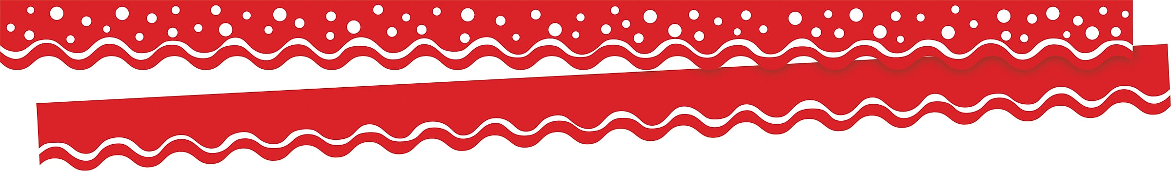 Barker Creek Double-Sided Scalloped Border, 36"' x 2.25", Happy Cherry, 13/Pack (LL900)