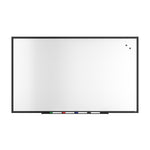 TRU RED™ Magnetic Steel Dry Erase Board, Black Frame, 5' x 3' (TR61182)