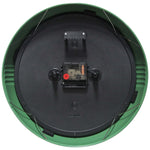 Infinity Instruments Round Retro Green Wall Clock, Aluminum, 12" (10940GR-12)
