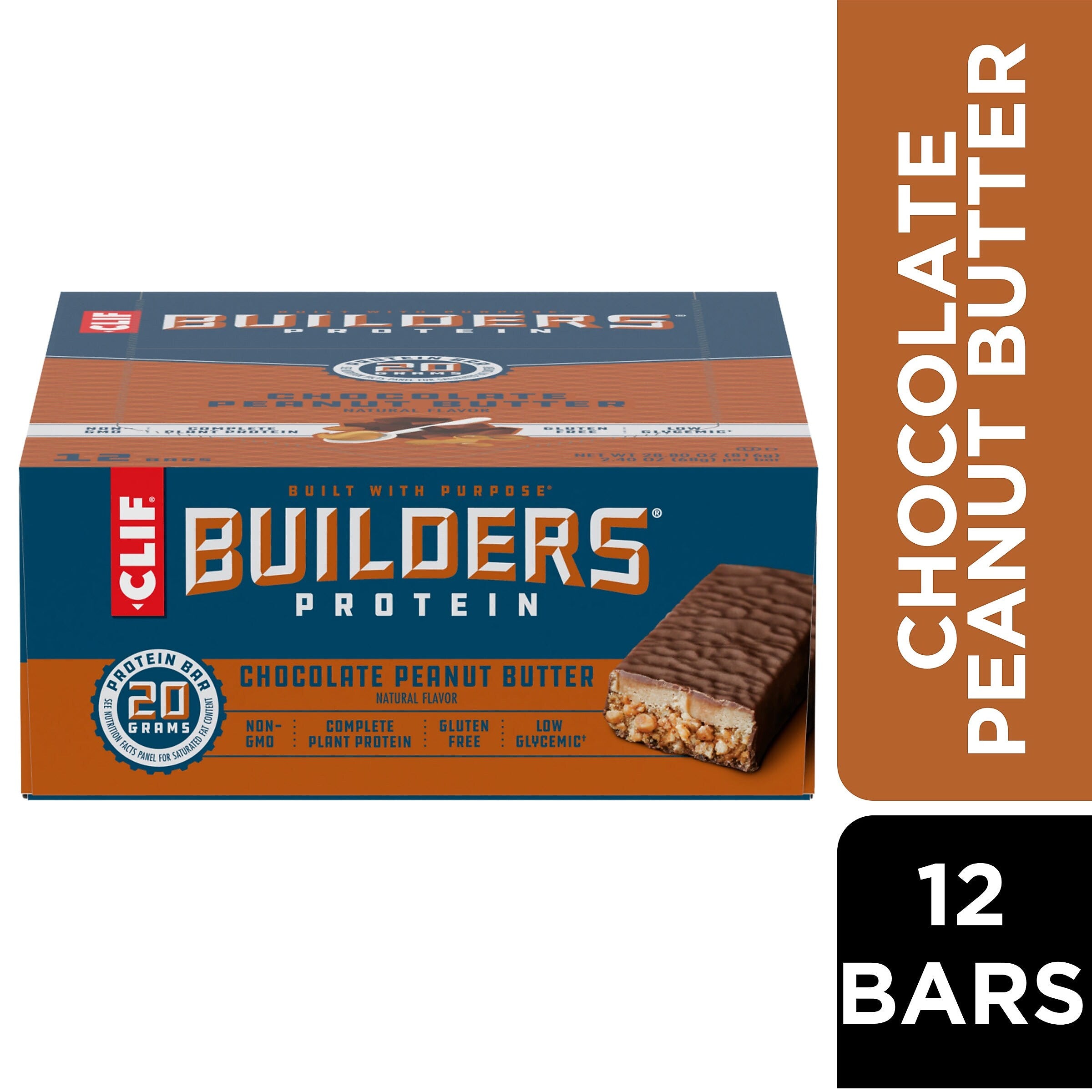 Clif Builder's Chocolate Peanut Butter Protein Bar, 2.4 oz., 12 Bars/Box (CCC160041)