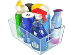 Azar Large Open Lid Storage Tote, Clear, 4/Pack (556237-4PK)