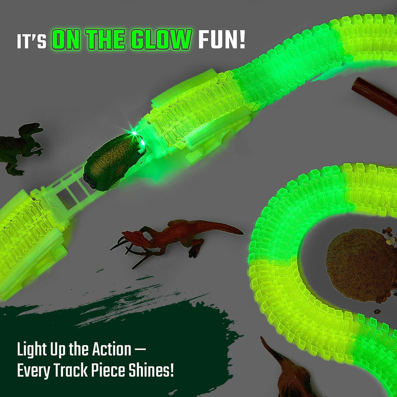 JitteryGit Dino's Escape Race Track Site Toy Set, Multicolored (000860007733048)