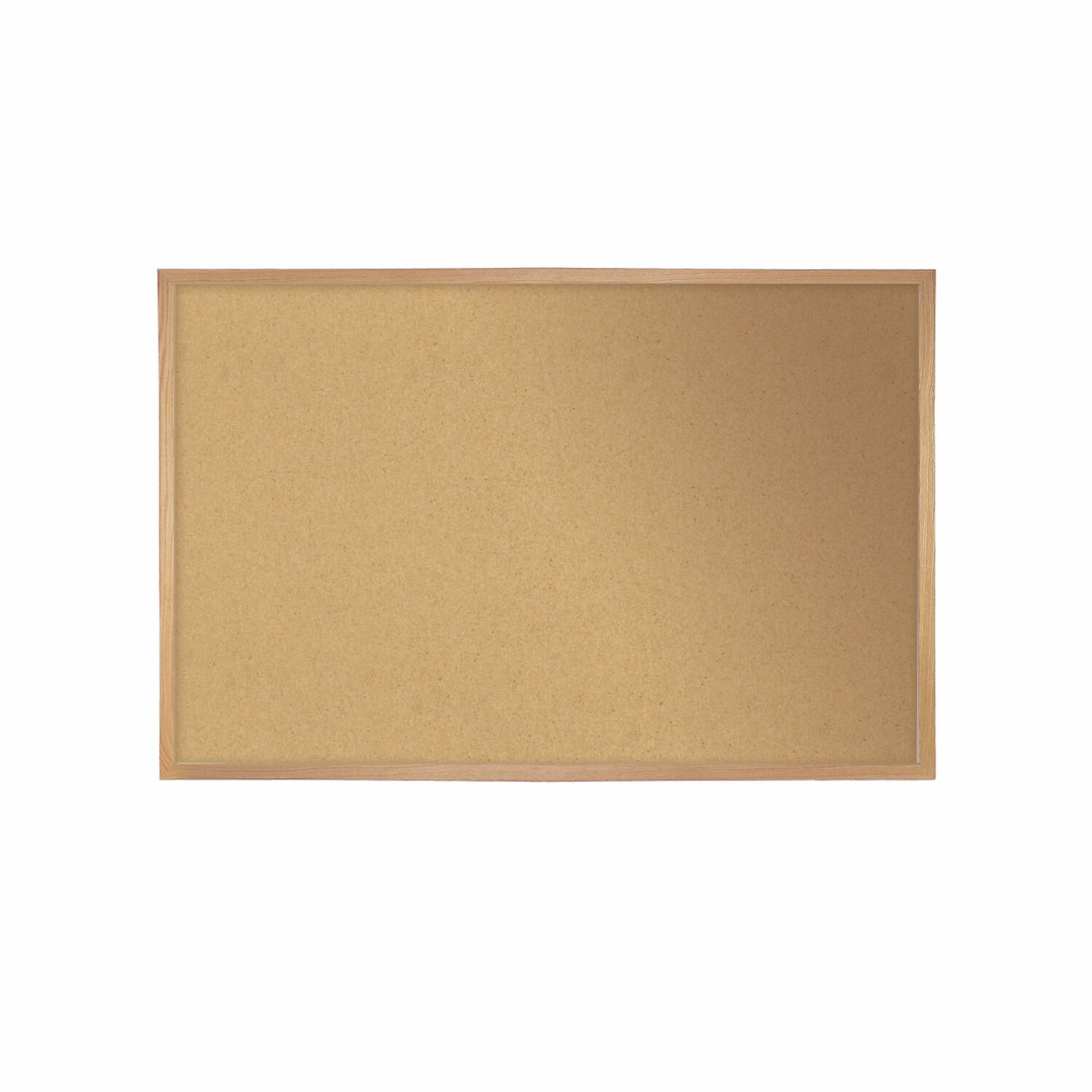 Ghent Natural Cork Bulletin Board, Oak Wood Frame, 4'H x 7'W (WK47)
