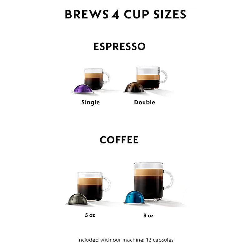 De'Longhi Nespresso VertuoPlus Coffee & Espresso Machine Combination, Black (ENV155B)