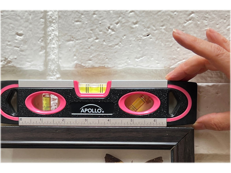 Apollo Tools Torpedo-Shaped Spirit Level, 9", Pink/Black (DT5019P)