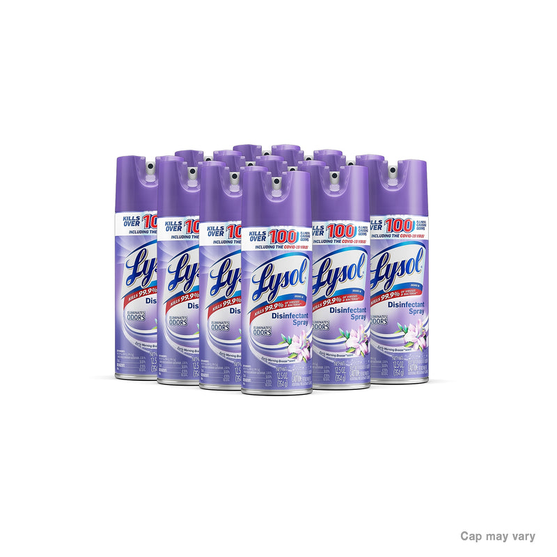 Lysol Disinfectant Spray, Early Morning Breeze, 12 oz. (RAC80833EA)