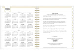 2024-2025 Blue Sky Day Designer Rugby Stripe 8" x 10" Academic Daily Planner, Plastic Cover, White/Black (137885-A25)