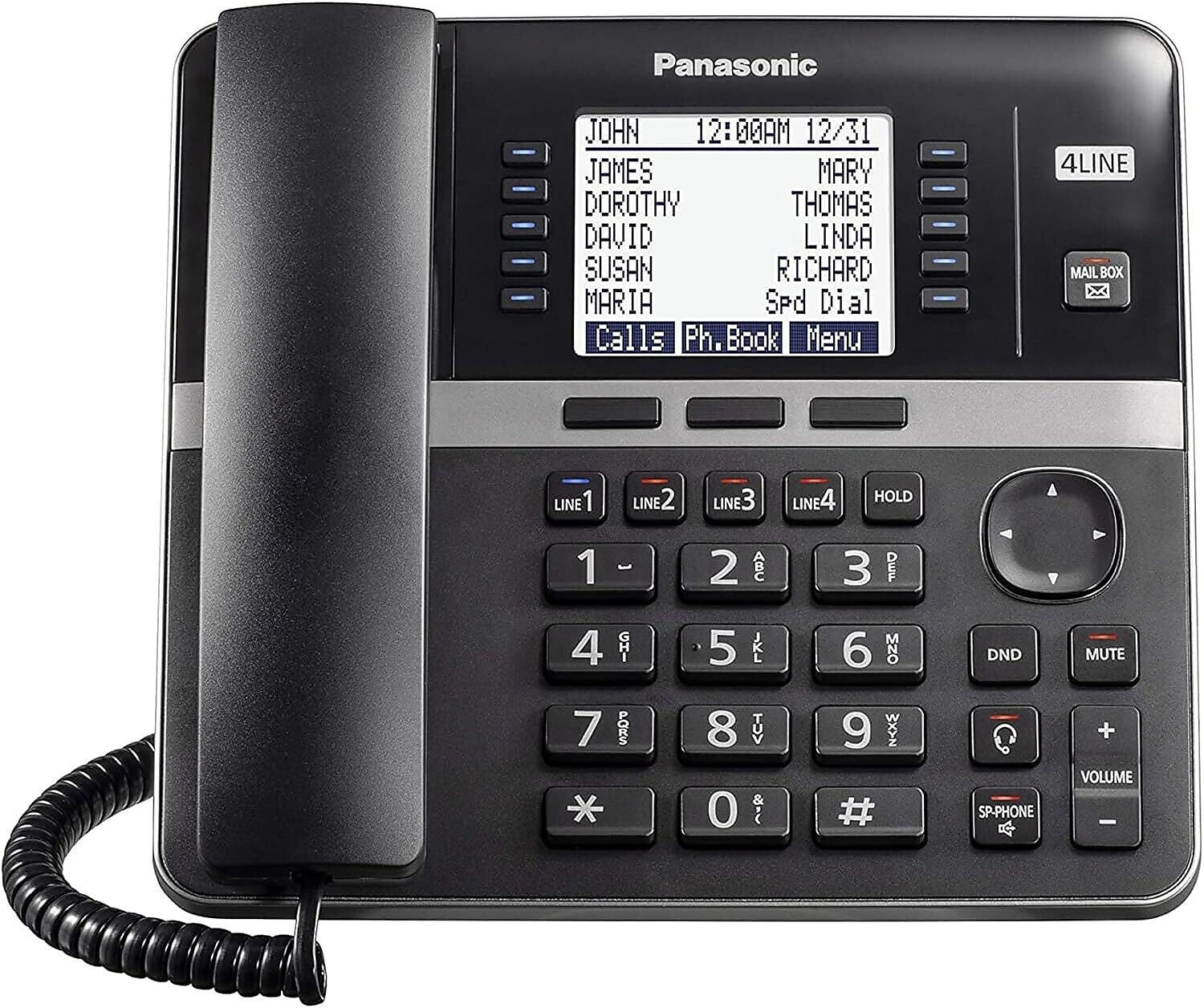 Panasonic KX-TGWA40 Corded Speakerphone Office Phone Extension Accessory, Black (KX-TGWA40B)