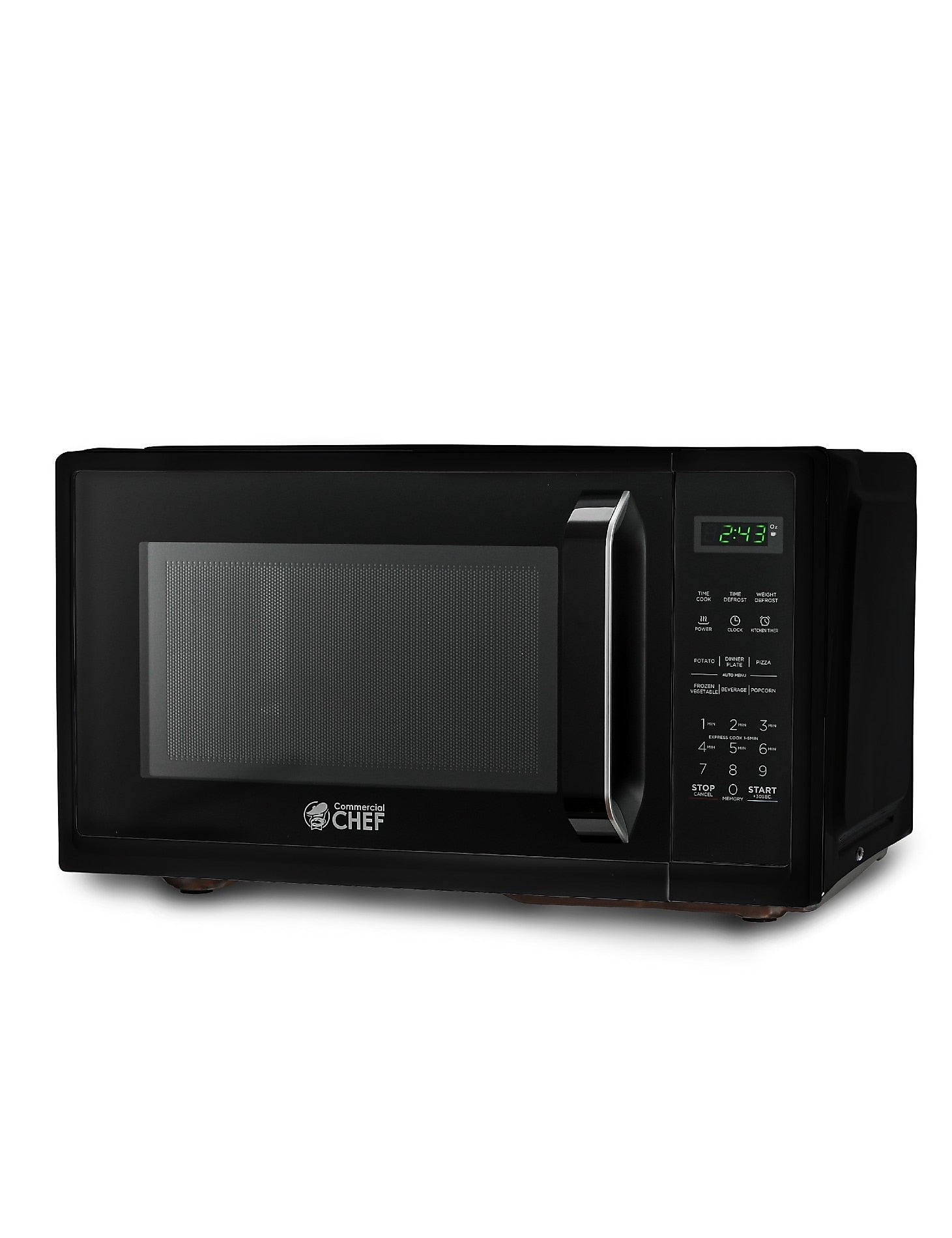 Commercial Chef 0.9 Cu. Ft. Countertop Microwave, Black (CHM9MB)
