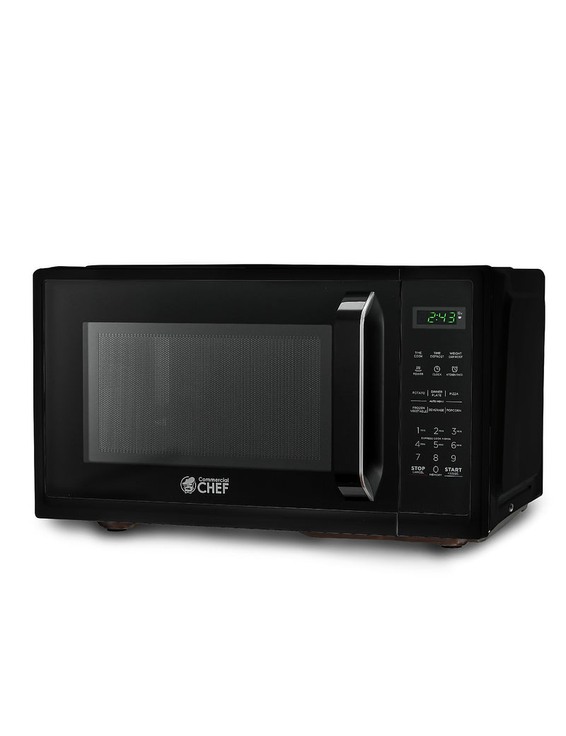 Commercial Chef 0.9 Cu. Ft. Countertop Microwave, Black (CHM9MB)