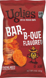 Uglies Gluten-Free Barbecue Kettle Potato Chips, 2 oz., 24 Bags/Carton (26103)