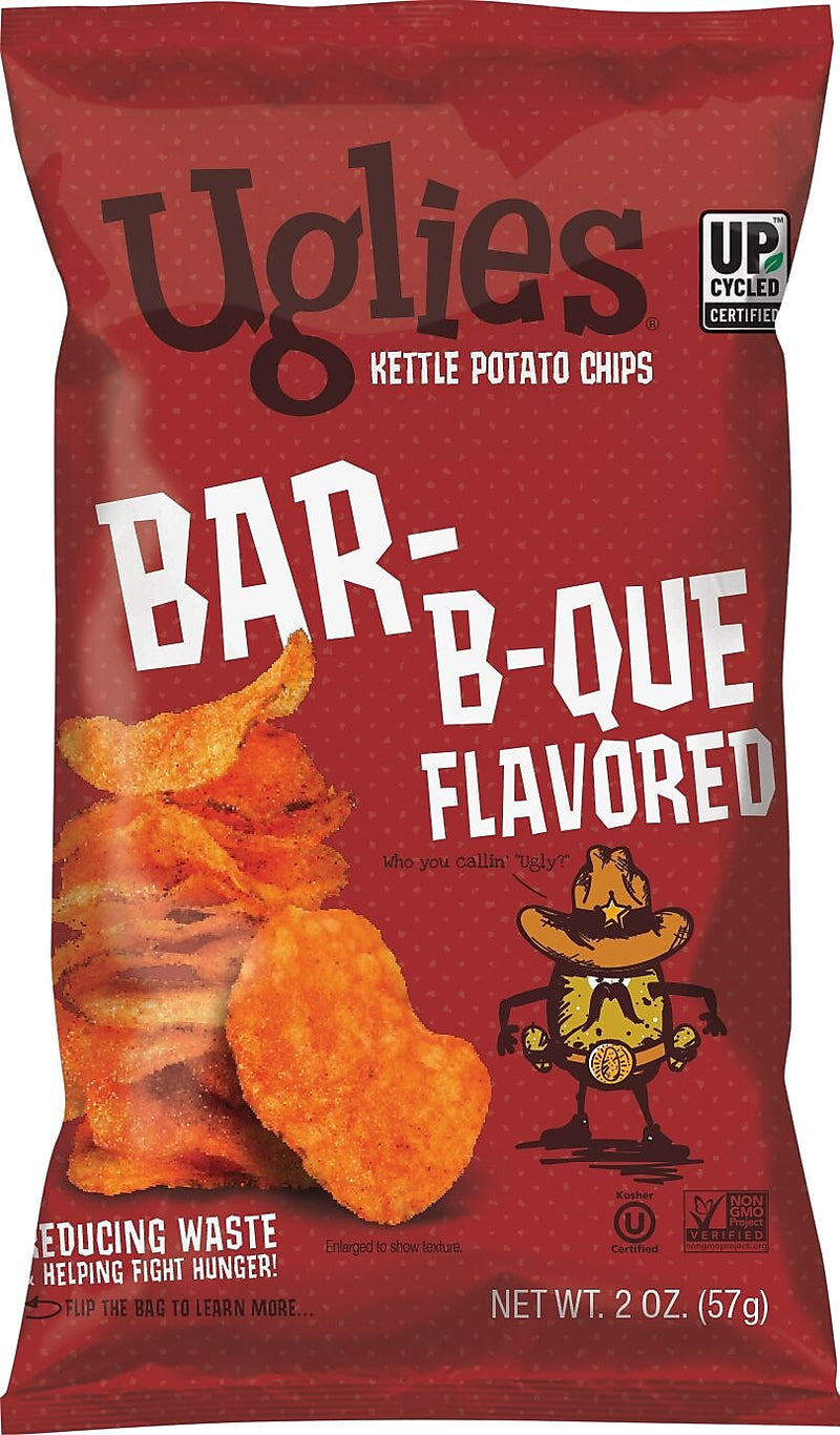 Uglies Gluten-Free Barbecue Kettle Potato Chips, 2 oz., 24 Bags/Carton (26103)