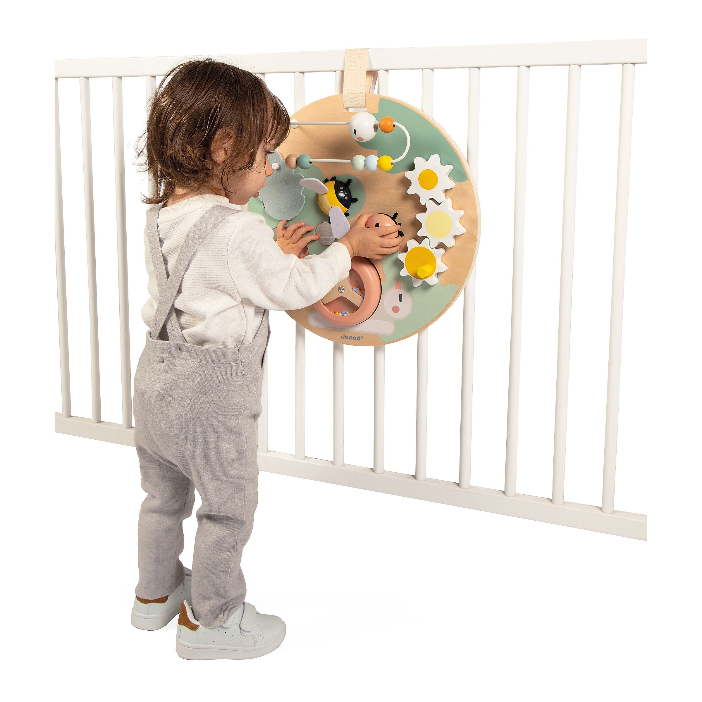 Janod Sweet Cocoon Multi-Activity Busy Board, Multicolored (J04057)