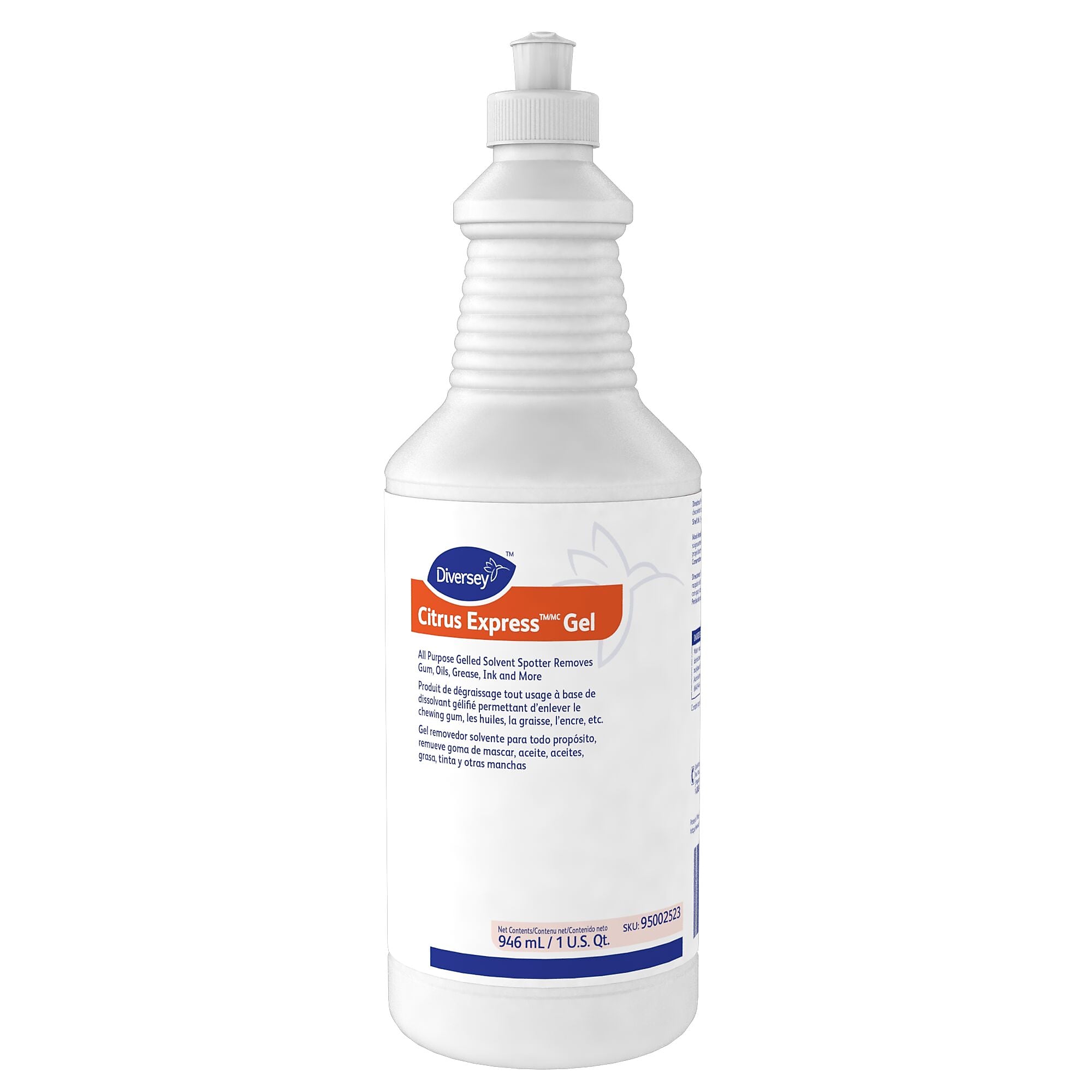 Diversey Express Gel All-Purpose Solvent Spotter, Citrus, 1 Quart (95002523)