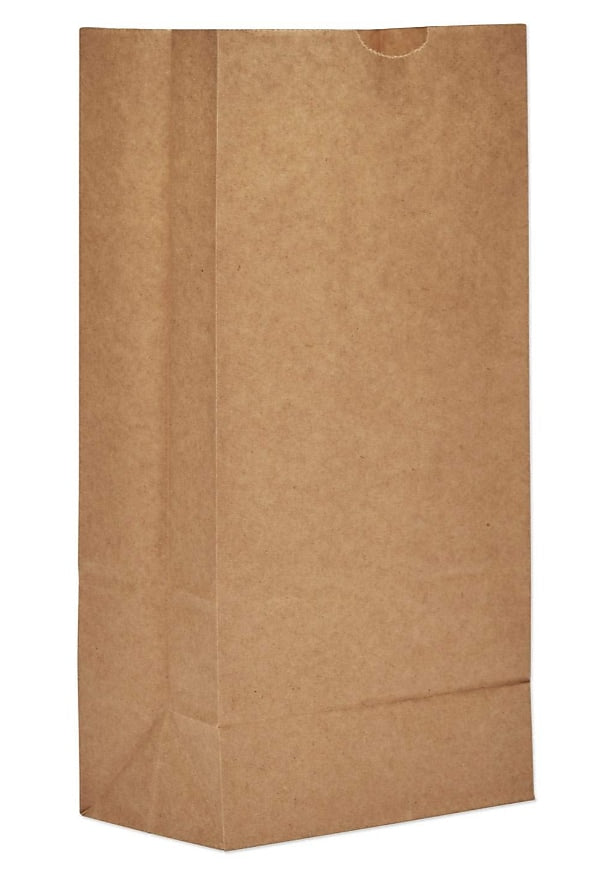 Ross & Wallace Paper Bags, 8# Size, Extra-Heavy-Duty, 60# Basis Weight, 6" x 3.88" x 12.5", Kraft, 500/Bundle (BAGGX8500)