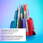 Sharpie Glam Pop Permanent Markers, Ultra Fine Tip, Assorted, 24/Pack (1949558)