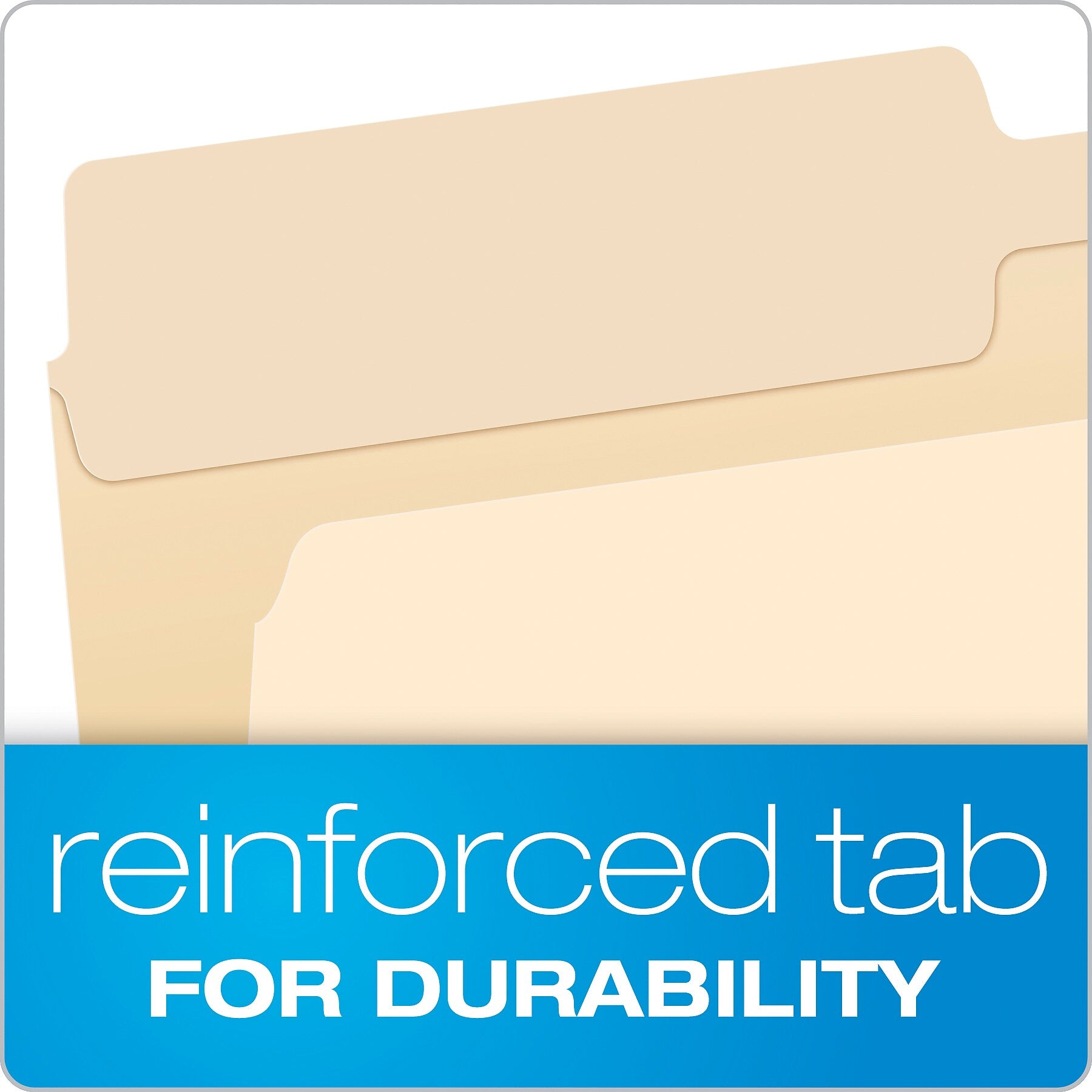 Pendaflex File Folder, 1-Tab, Assorted, Letter Size, Manila, 100/Box (R752 1/2)