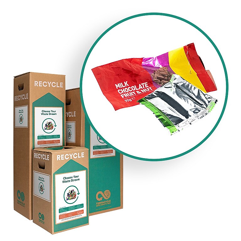 TerraCycle Cardboard Candy & Snack Wrappers Recycling Box, 21 Gallon, White and Green (224)