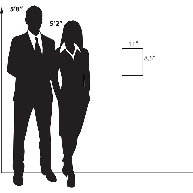Azar Sign Holder, 8.5" x 11", Vertical, Wall Mounted, Clear, Acrylic, 10/Pack (122021)
