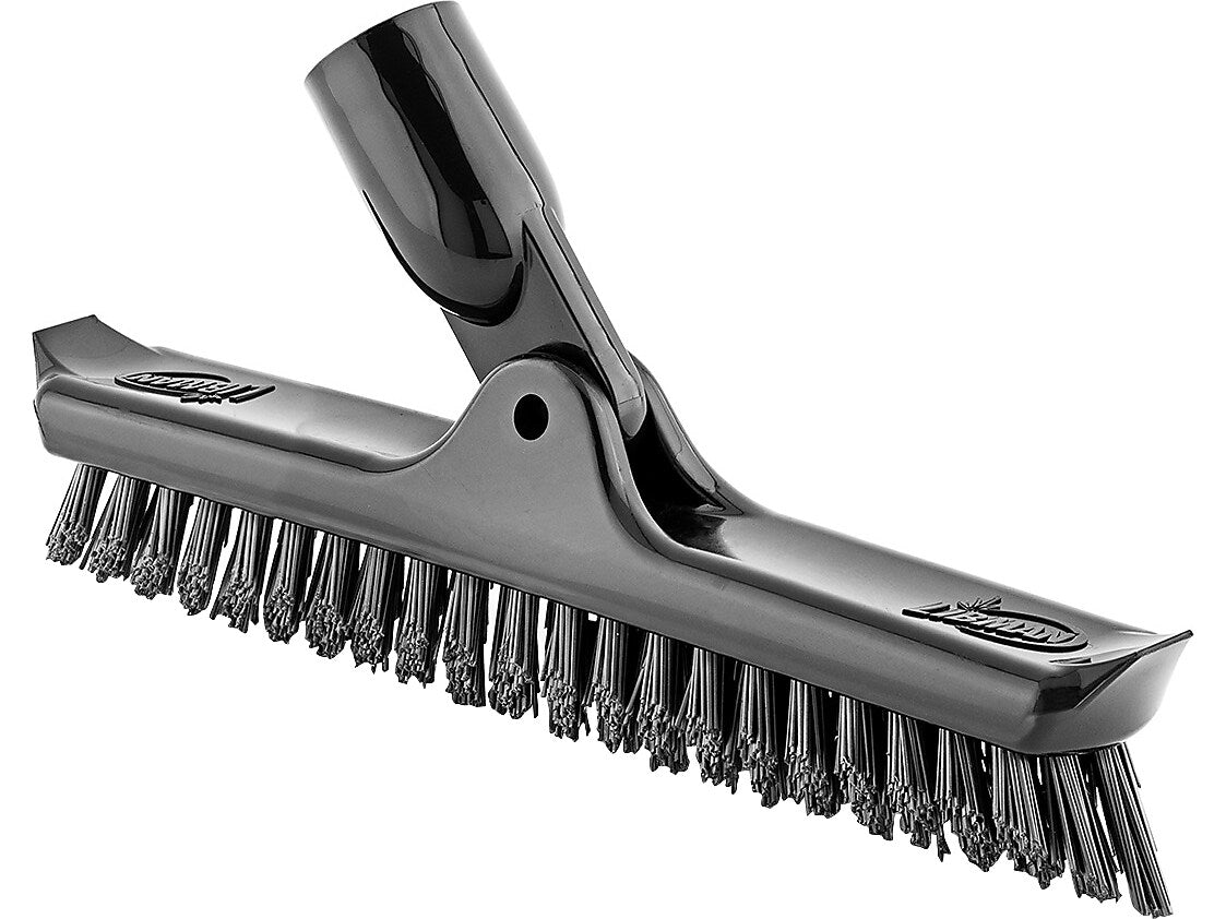Libman 10" Swivel Grout and Scrub Brush Head, Black, 6/Pack (1616)