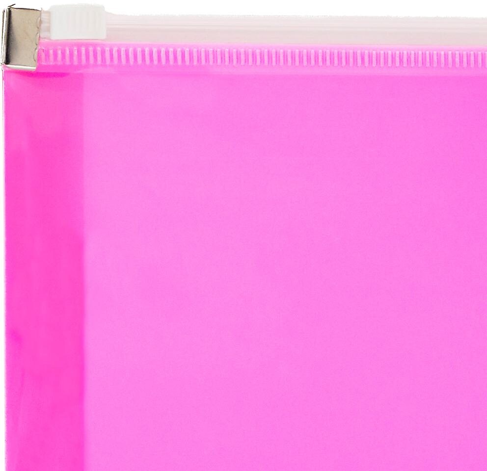 JAM Paper Premium Plastic Document File, 1 Pocket, Letter, Pink, 3/Pack (218Z1hopix3)