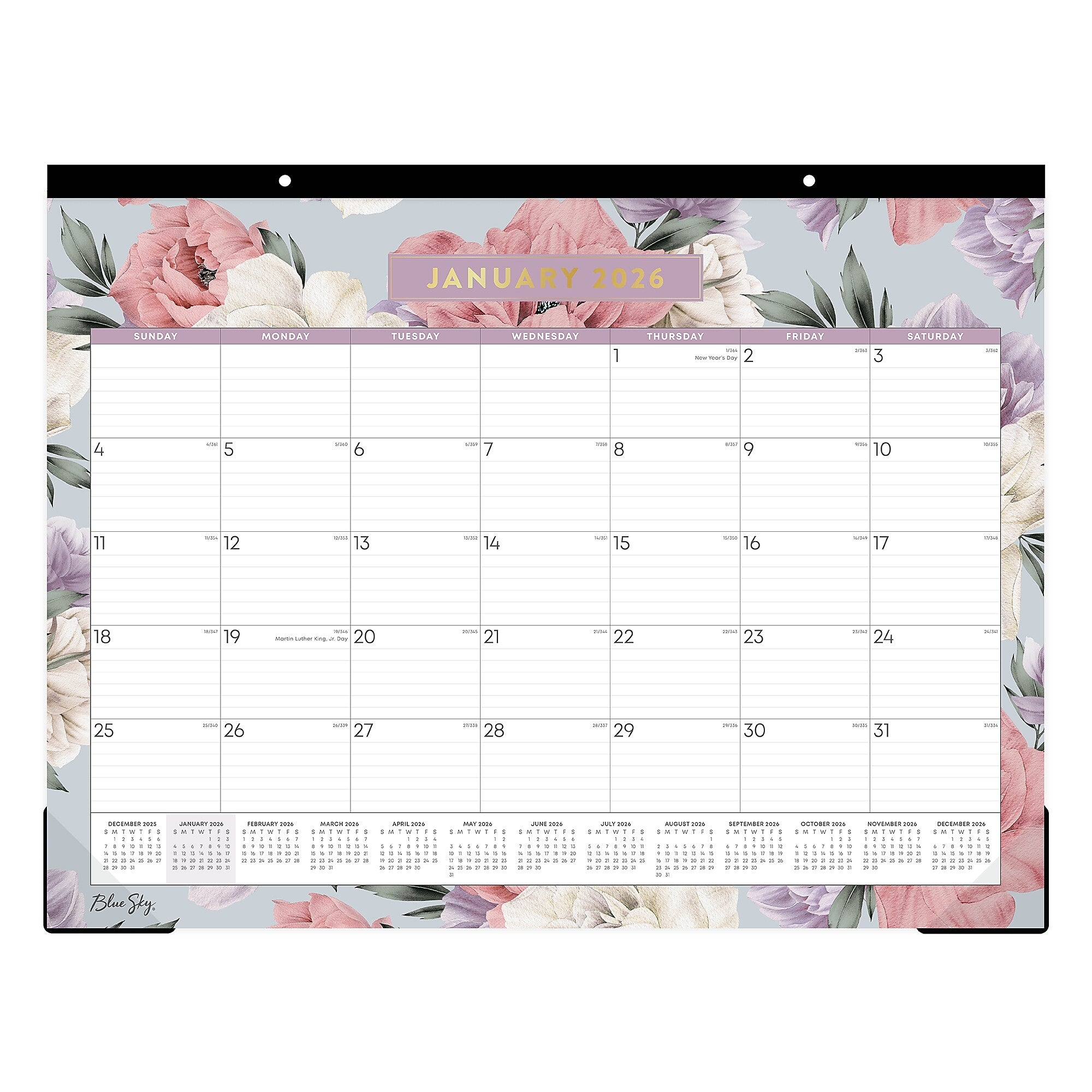 2026 Blue Sky Tula 22" x 17" Monthly Desk Calendar (144086-26)