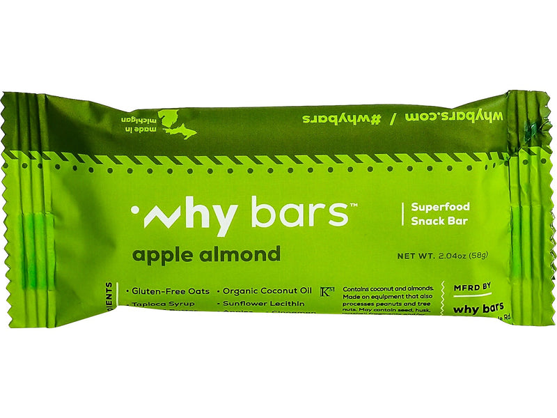 Why Bars Gluten-Free Apple Almond Superfood Energy Bar, 2.04 oz., 12 Bars/Box (WB3)