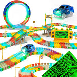 JITTERYGIT Race Track Glow in The Dark Magic Toy Set, 182 Pieces/Pack (FLASHTRACK-RACE-GID)