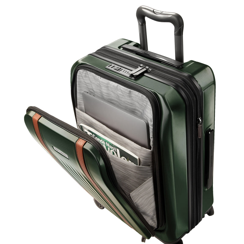Ricardo Beverly Hills Montecito 2.0 Fast Access 21" Hardside Carry-On Suitcase, 8-Wheeled Spinner, Hunter Green (124"21-385-4FO)