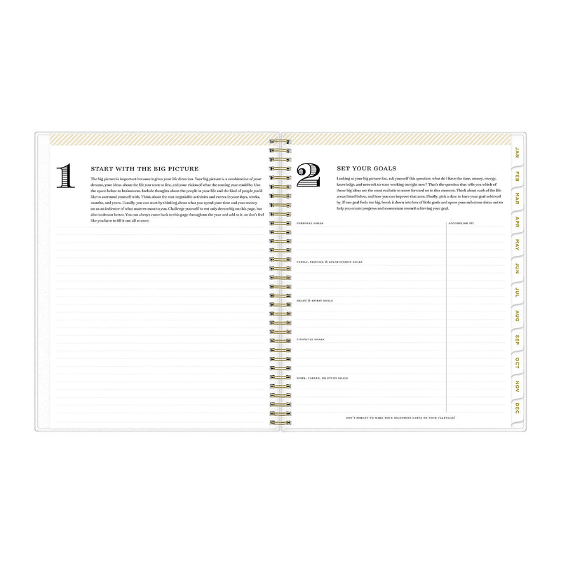 Planning Calendar DD Tile Frosted PP 8.5x11 RY26 Wkly/Mthly Safety Wirebound -