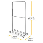 Whitmor 71.25" x 39" Garment Rack, Gray (6905-11988)