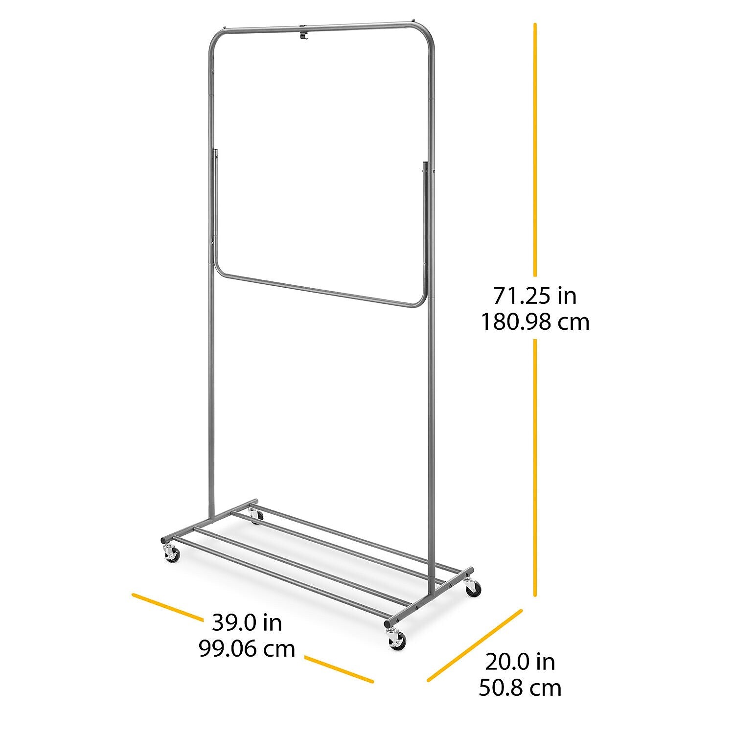 Whitmor 71.25" x 39" Garment Rack, Gray (6905-11988)