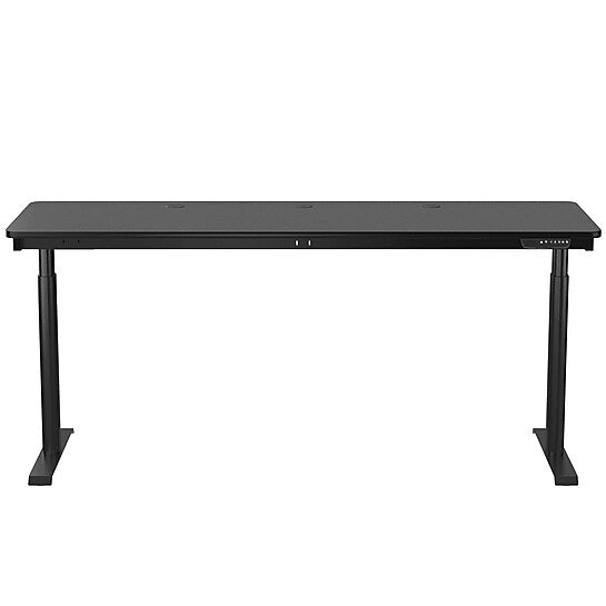 VersaDesk PowerLift 72"W Electric Rectangular Adjustable Standing Desk, Black (PLSDR7224-BB-APP)