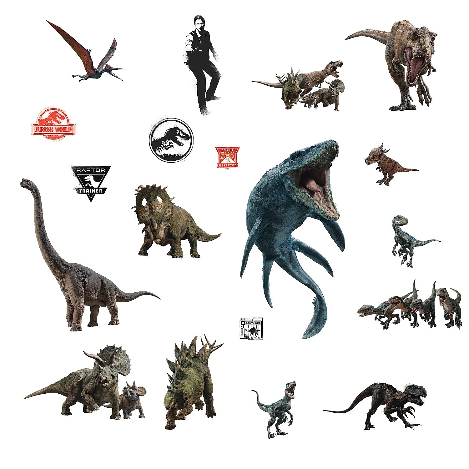 York Wallcoverings Jurassic World 2 Children's Decals, Music, Movies & TV (RMK3798SCS)