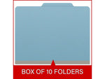 Medical Arts Press Pressboard Classification Folder, 1 Divider, 2" Expansion, Letter Size, Blue, 10/Box (DV-T42-14-3BLU)