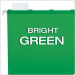 Pendaflex Ready-Tab Premium Reinforced Hanging File Folder, 5-Tab, Letter, Bright Green, 25/Box (42626)