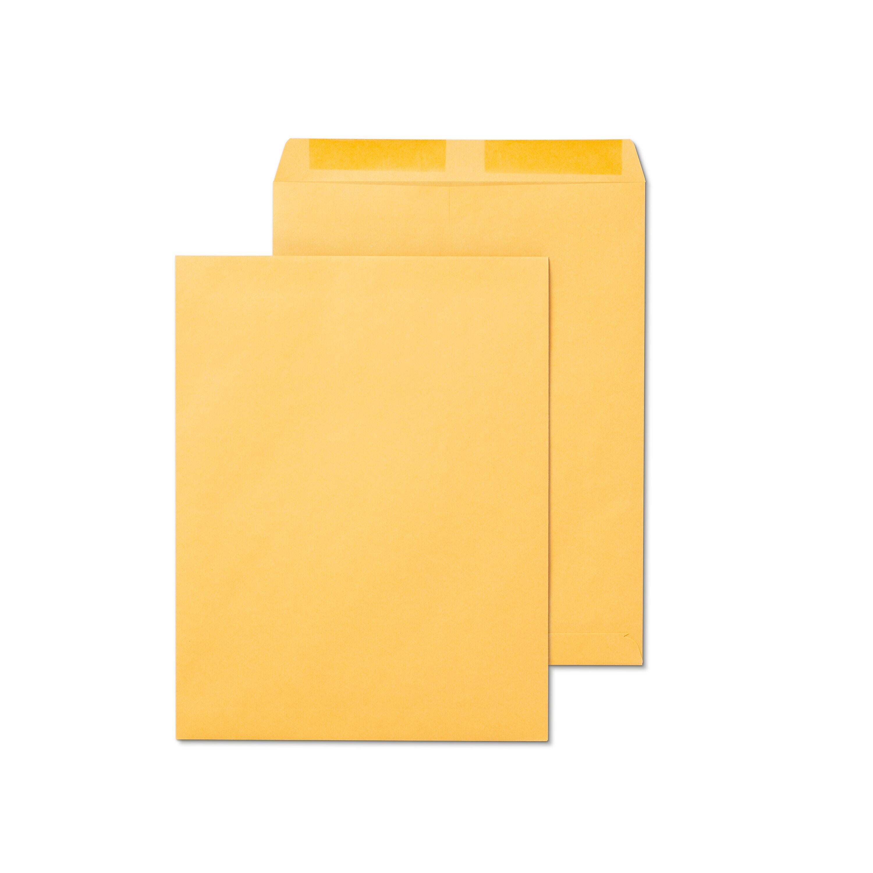 Staples Gummed Kraft Catalog Envelopes, 12" x 15.5", Brown, 100/Box (SPL534784)