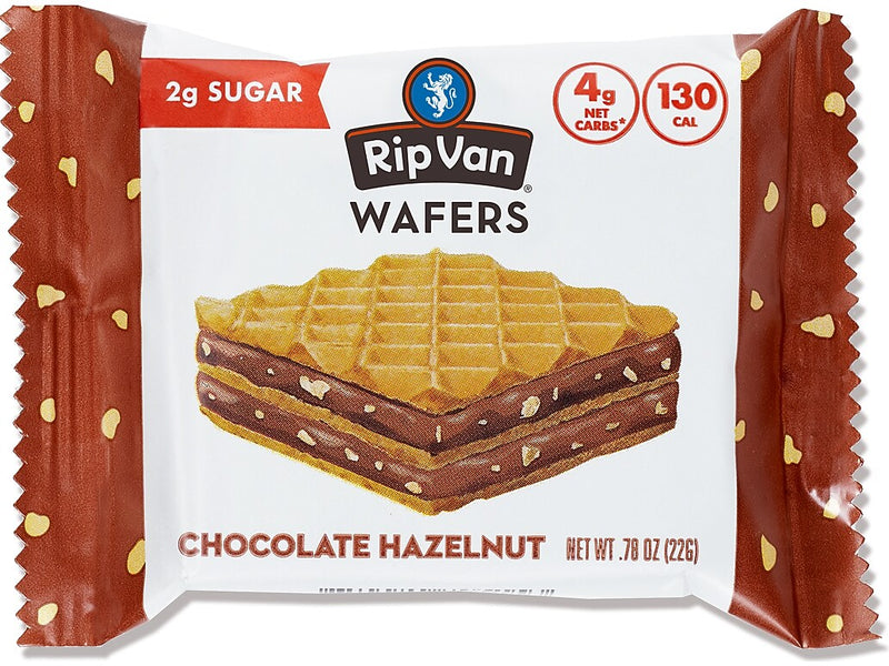 Rip Van Chocolate Hazelnut Wafers, 0.78 oz., 16 Packs/Box (5191)