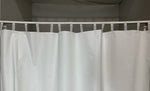 Gary Manufacturing  Anti-Ligature 70" x 72" Vinyl Shower Curtains, Hook & Loop Slider Tabs, White, 12/Case (STPSTDST)