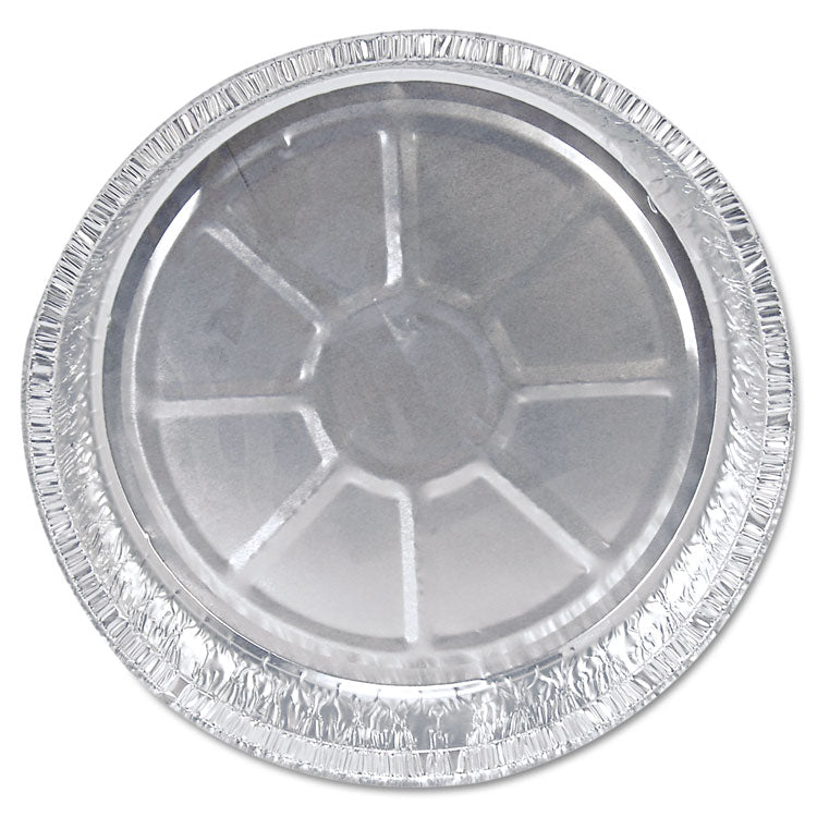 Round Aluminum Container with Lid, 48 oz, 9" Diameter, Silver, 500/Carton