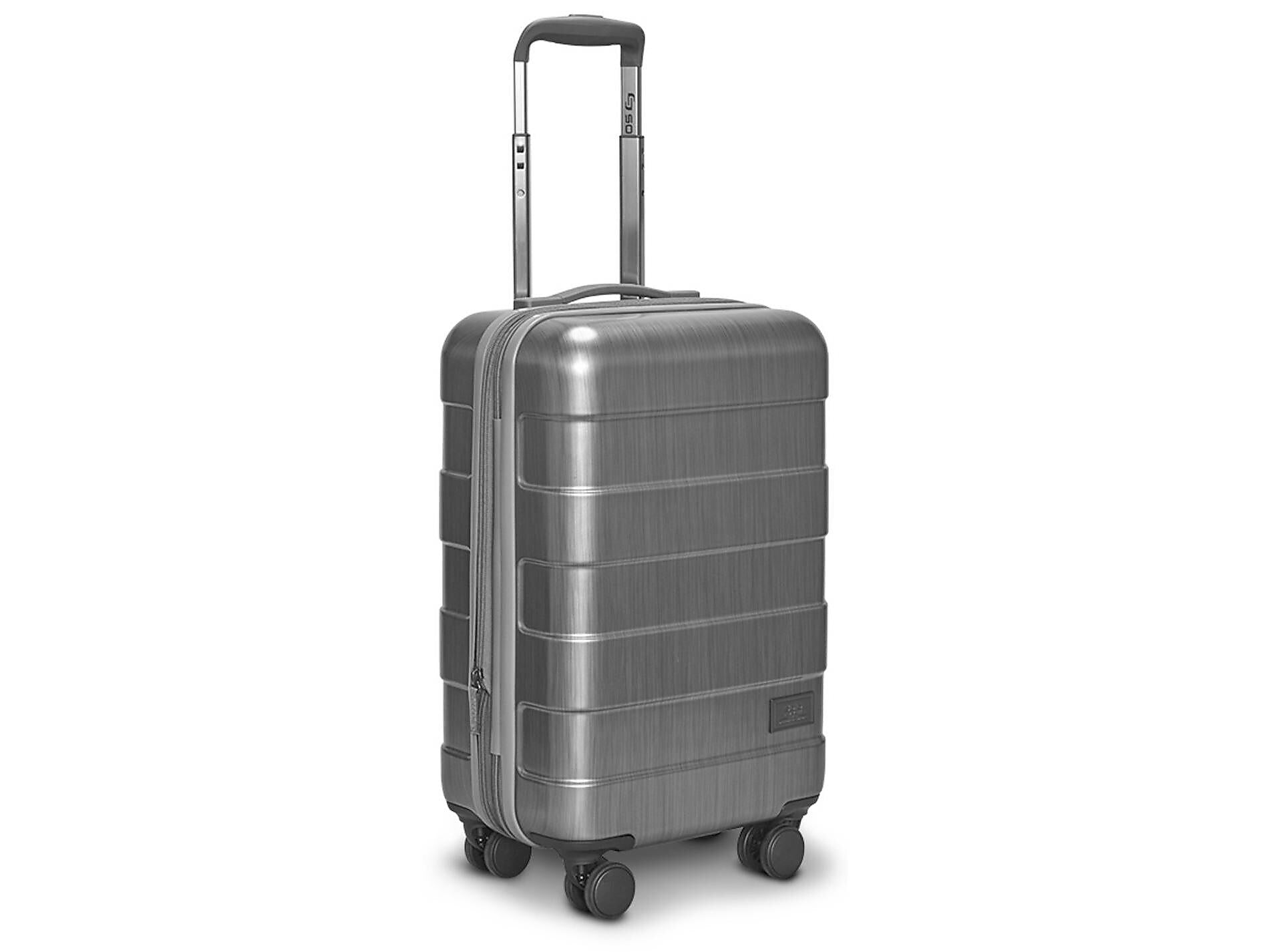 Solo New York Re:serve 22" Hardside Carry-On Suitcase, 4-Wheeled Spinner, TSA Checkpoint Friendly, Gray (UBN921-10)